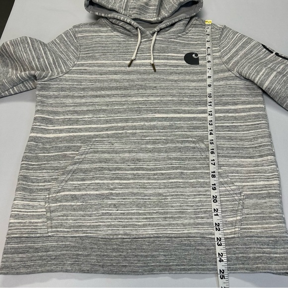 Carhartt Clarksburg Hoodie Sweatshirt Adult Size S Pullover Fleece Pocket Gray - Picture 7 of 11